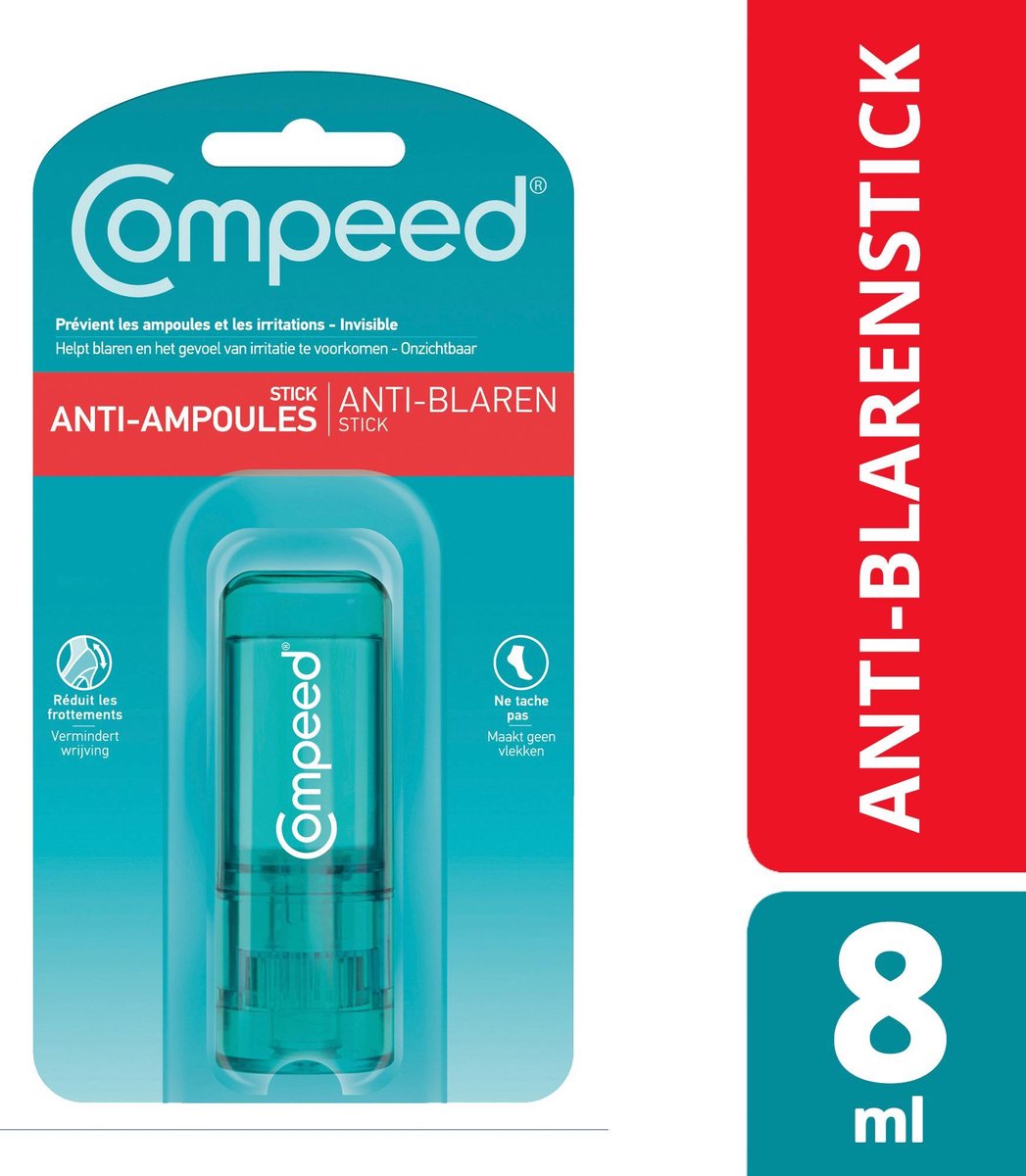 COMPEED® Anti-Blaren Stick 8ml – Voorkomt Wrijving en Blaarvorming