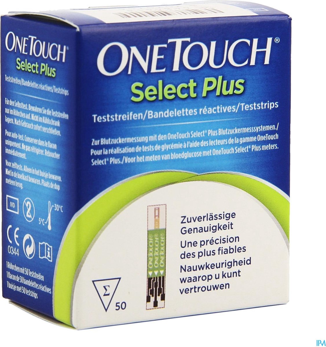 OneTouch® Select Plus Teststrips – 50 Stuks voor Nauwkeurige en Betrouwbare Glucosemetingen