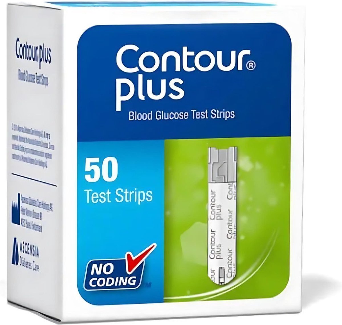 Contour Plus Teststrips 50 stuks – Betrouwbare en Comfortabele Bloedglucosemetingen