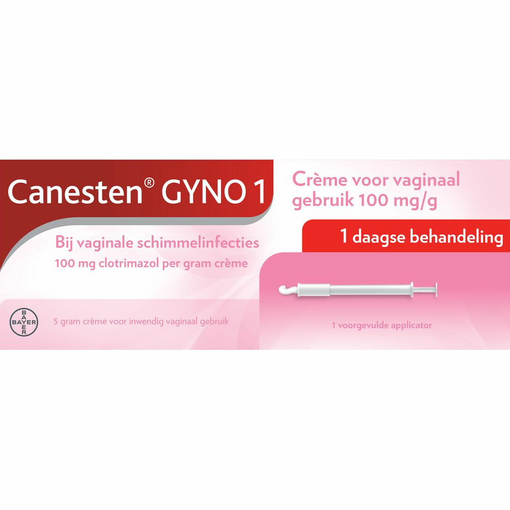 Canesten Gyno 1-daagse Crème 100mg/g – Snel en effectief tegen vaginale schimmel