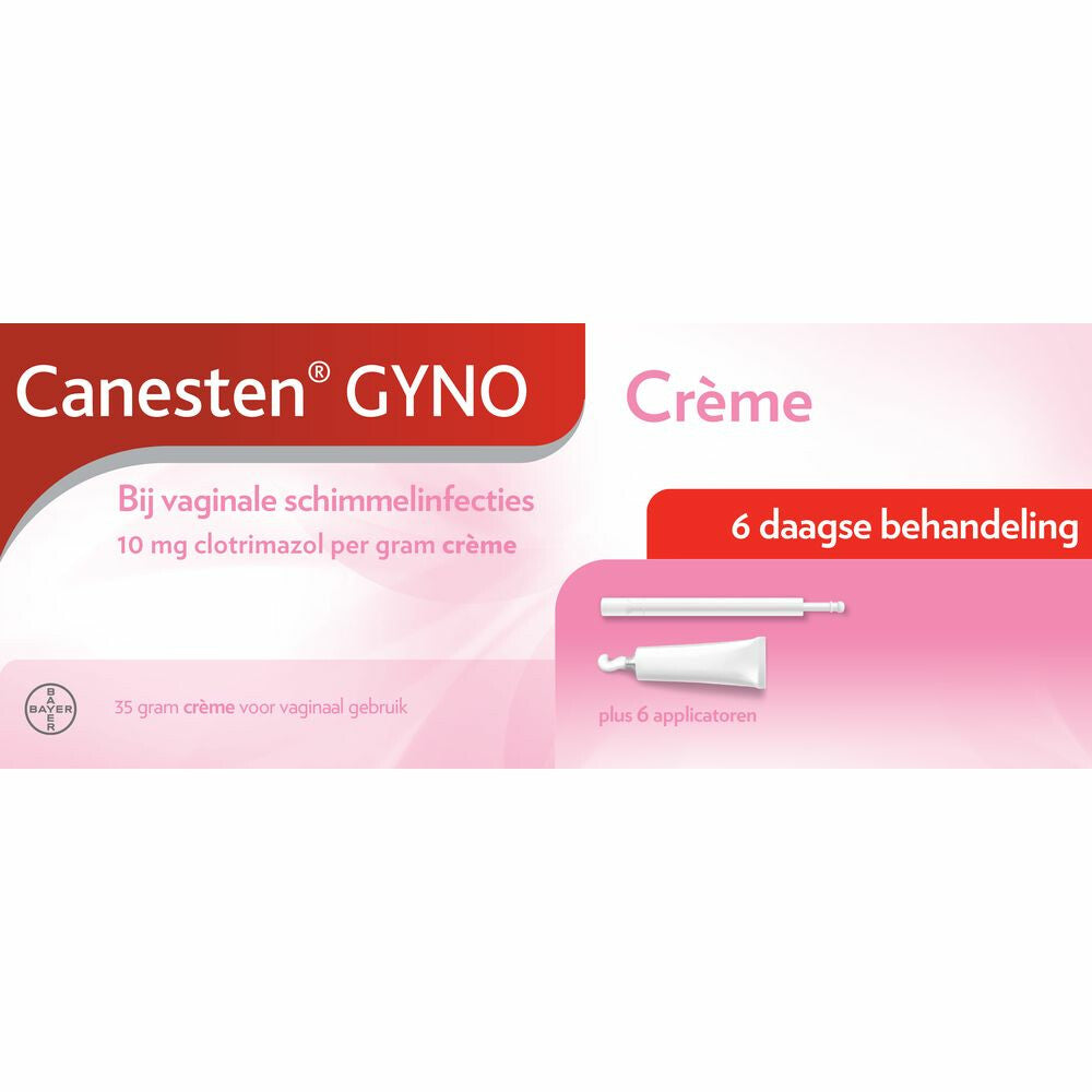 Canesten Gyno 6-daagse Crème 10mg/g – Complete in- en uitwendige behandeling voor vaginale schimmelinfectie