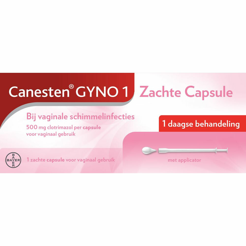 Canesten Gyno 1-daagse Zachte Capsule 500mg – Snelle, comfortabele behandeling van vaginale schimmelinfectie