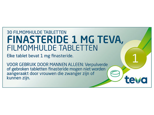 Finasteride 1mg Teva 30 Stuks - Behandeling voor Mannelijke Kaalheid