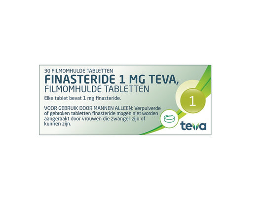 Finasteride 1mg Teva 30 Stuks - Behandeling voor Mannelijke Kaalheid