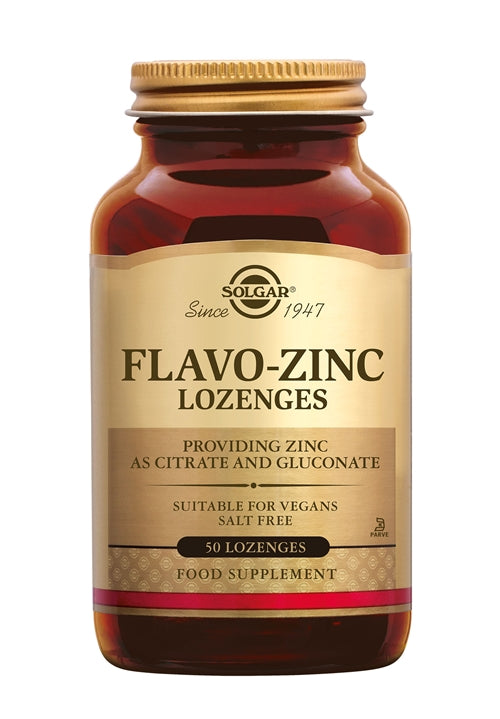 Solgar Flavo Zinc Lozenges – Zink Zuigtabletten voor Immuunondersteuning en Antioxidantenbescherming