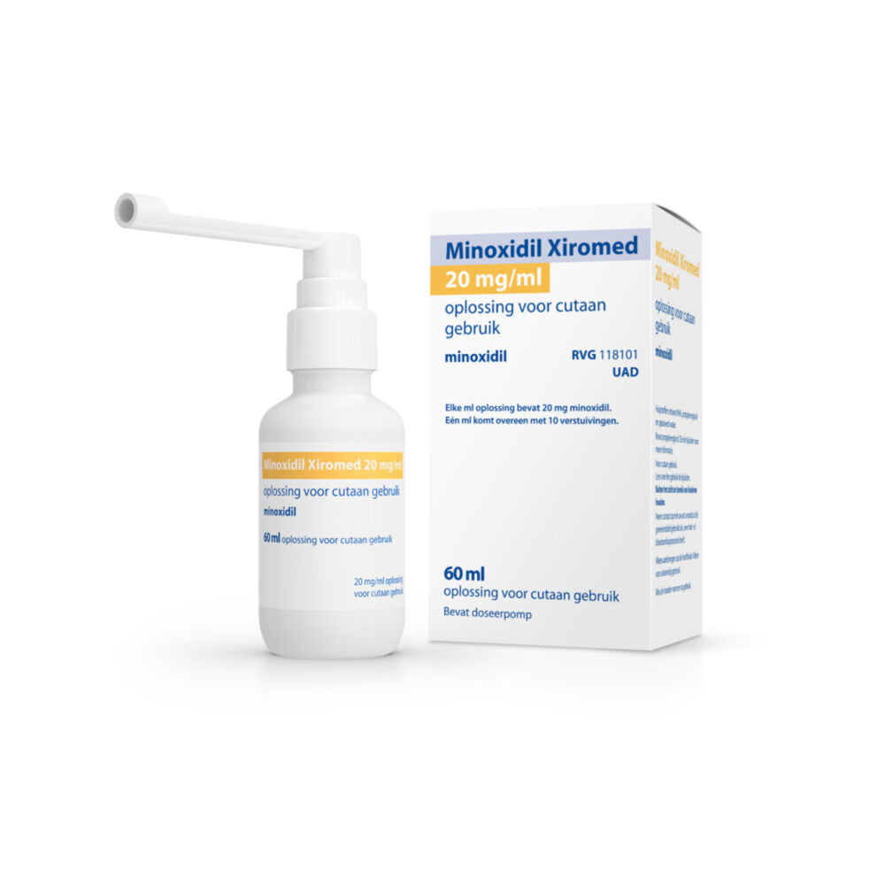 Minoxidil Xiromed Oplossing 20mg/ml - Voor Effectieve Behandeling van Haaruitval