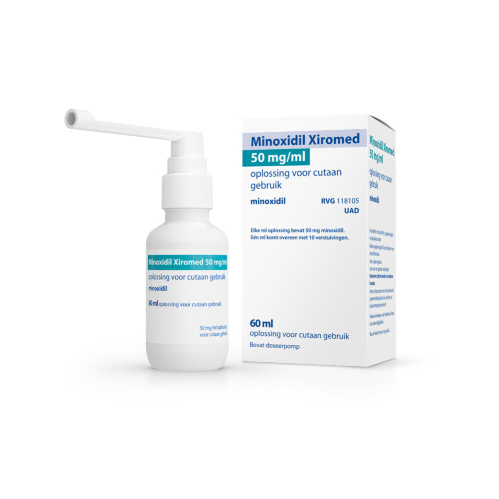 Minoxidil Xiromed Oplossing 50mg/ml - Voor Effectieve Behandeling van Haaruitval